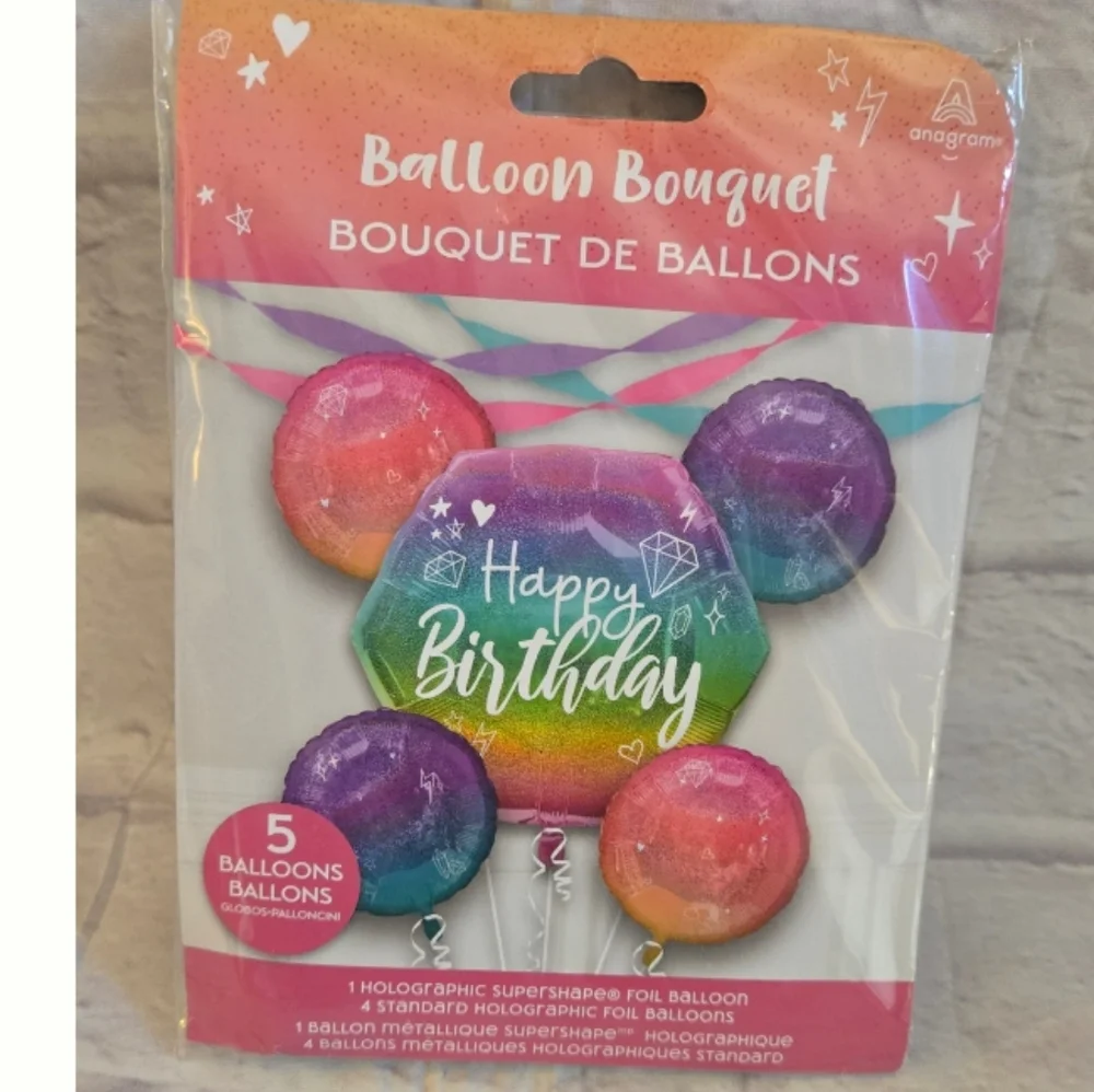 Ombre Birthday  Balloon Bouquet